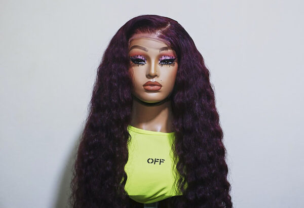 26" luxury bermese burgundy with a 5x5 closure