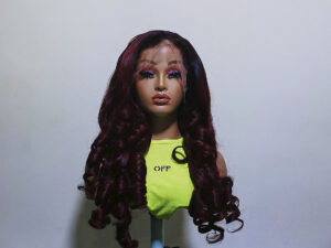 28" luxury bouncy ombre Brown with 22" frontal